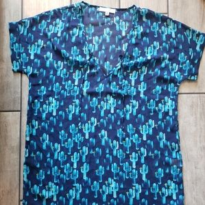 Francesca's Cactus Sheer shirt/swim cover up
